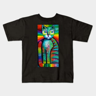 Psychadelic Cat Kids T-Shirt